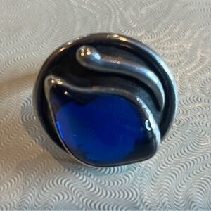 Rare H. Fred Skaggs Sterling Modernist Ring | Size 4.5